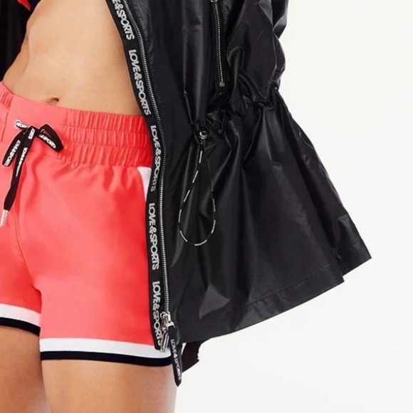 New Women's Long Anorak Jacket with Hood Hoodie Black lightweight Size Medium M - Picture 9 of 15